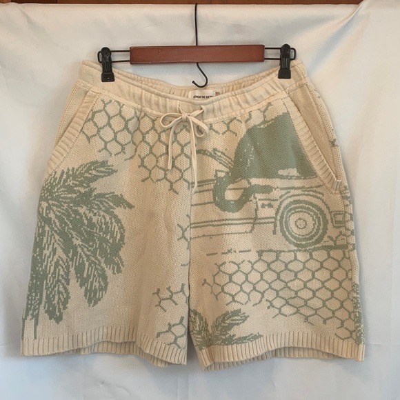Honor The Gift Pants - HONOR THE GIFT Jungle Jacquard  Women’s Knit Shorts 100% Cotton NWOT.